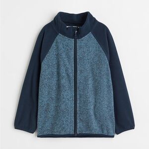 H&M Blue Color-block Fleece Jacket size 5T/6
